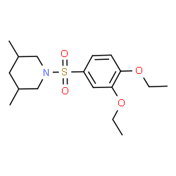 ChemSpider 2D Image | 1-[(3,4-Diethoxyphenyl)sulfonyl]-3,5-dimethylpiperidine | C17H27NO4S
