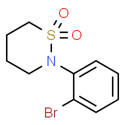 ChemSpider 2D Image | 2-(2-Bromophenyl)-1,2-thiazinane 1,1-dioxide | C10H12BrNO2S