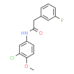 ChemSpider 2D Image | N-(3-Chloro-4-methoxyphenyl)-2-(3-fluorophenyl)acetamide | C15H13ClFNO2