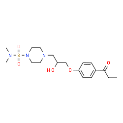 ChemSpider 2D Image | 4-[2-Hydroxy-3-(4-propionylphenoxy)propyl]-N,N-dimethyl-1-piperazinesulfonamide | C18H29N3O5S