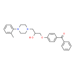 ChemSpider 2D Image | (4-{2-Hydroxy-3-[4-(2-methylphenyl)-1-piperazinyl]propoxy}phenyl)(phenyl)methanone | C27H30N2O3