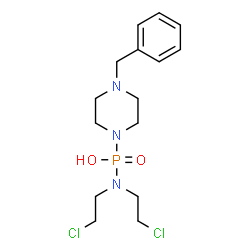 ChemSpider 2D Image | P-(4-Benzyl-1-piperazinyl)-N,N-bis(2-chloroethyl)phosphonamidic acid | C15H24Cl2N3O2P