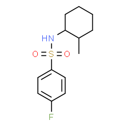 ChemSpider 2D Image | 4-Fluoro-N-(2-methylcyclohexyl)benzenesulfonamide | C13H18FNO2S