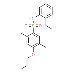 ChemSpider 2D Image | N-(2-Ethylphenyl)-2,5-dimethyl-4-propoxybenzenesulfonamide | C19H25NO3S