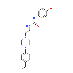 ChemSpider 2D Image | 1-{2-[4-(4-Ethylphenyl)-1-piperazinyl]ethyl}-3-(4-methoxyphenyl)urea | C22H30N4O2