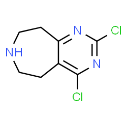 ChemSpider 2D Image | 2,4-Dichloro-6,7,8,9-tetrahydro-5H-pyrimido[4,5-d]azepine | C8H9Cl2N3
