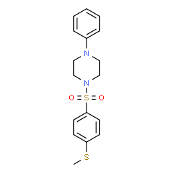 ChemSpider 2D Image | 1-{[4-(Methylsulfanyl)phenyl]sulfonyl}-4-phenylpiperazine | C17H20N2O2S2