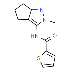 ChemSpider 2D Image | N-(2-Methyl-2,4,5,6-tetrahydrocyclopenta[c]pyrazol-3-yl)-2-thiophenecarboxamide | C12H13N3OS