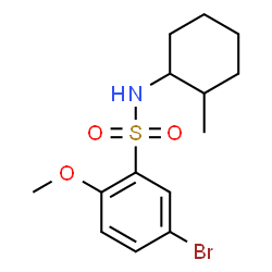 ChemSpider 2D Image | 5-Bromo-2-methoxy-N-(2-methylcyclohexyl)benzenesulfonamide | C14H20BrNO3S