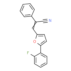 ChemSpider 2D Image | 3-[5-(2-Fluorophenyl)-2-furyl]-2-phenylacrylonitrile | C19H12FNO