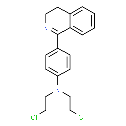 ChemSpider 2D Image | N,N-Bis(2-chloroethyl)-4-(3,4-dihydro-1-isoquinolinyl)aniline | C19H20Cl2N2
