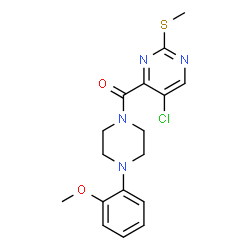 ChemSpider 2D Image | [5-Chloro-2-(methylsulfanyl)-4-pyrimidinyl][4-(2-methoxyphenyl)-1-piperazinyl]methanone | C17H19ClN4O2S