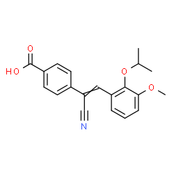 ChemSpider 2D Image | 4-[1-Cyano-2-(2-isopropoxy-3-methoxyphenyl)vinyl]benzoic acid | C20H19NO4