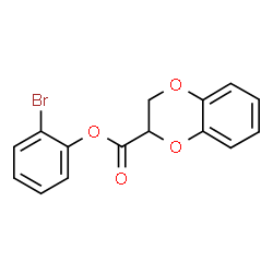 ChemSpider 2D Image | 2-Bromophenyl 2,3-dihydro-1,4-benzodioxine-2-carboxylate | C15H11BrO4