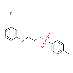 ChemSpider 2D Image | 4-Ethyl-N-{2-[3-(trifluoromethyl)phenoxy]ethyl}benzenesulfonamide | C17H18F3NO3S