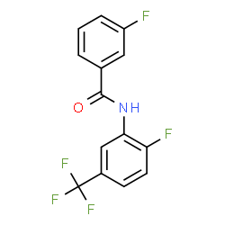 ChemSpider 2D Image | 3-Fluoro-N-[2-fluoro-5-(trifluoromethyl)phenyl]benzamide | C14H8F5NO
