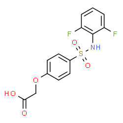 ChemSpider 2D Image | {4-[(2,6-Difluorophenyl)sulfamoyl]phenoxy}acetic acid | C14H11F2NO5S