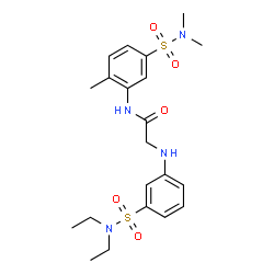 ChemSpider 2D Image | N~2~-[3-(Diethylsulfamoyl)phenyl]-N-[5-(dimethylsulfamoyl)-2-methylphenyl]glycinamide | C21H30N4O5S2