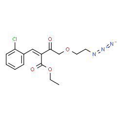 ChemSpider 2D Image | Ethyl (2Z)-4-(2-azidoethoxy)-2-(2-chlorobenzylidene)-3-oxobutanoate | C15H16ClN3O4