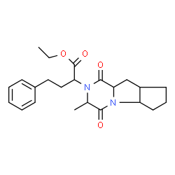 ChemSpider 2D Image | Ethyl 2-(3-methyl-1,4-dioxodecahydro-2H-cyclopenta[4,5]pyrrolo[1,2-a]pyrazin-2-yl)-4-phenylbutanoate | C23H30N2O4