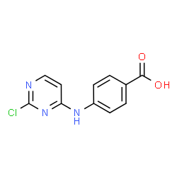 ChemSpider 2D Image | 4-[(2-Chloro-4-pyrimidinyl)amino]benzoic acid | C11H8ClN3O2