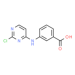 ChemSpider 2D Image | 3-[(2-Chloro-4-pyrimidinyl)amino]benzoic acid | C11H8ClN3O2
