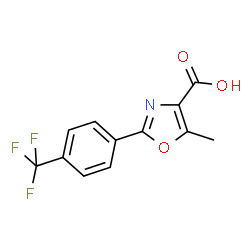ChemSpider 2D Image | 5-Methyl-2-[4-(trifluoromethyl)phenyl]-1,3-oxazole-4-carboxylic acid | C12H8F3NO3