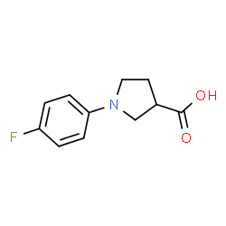 ChemSpider 2D Image | 1-(4-Fluorophenyl)-3-pyrrolidinecarboxylic acid | C11H12FNO2