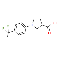 ChemSpider 2D Image | 1-[4-(Trifluoromethyl)phenyl]-3-pyrrolidinecarboxylic acid | C12H12F3NO2