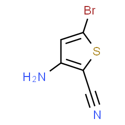 ChemSpider 2D Image | 3-Amino-5-bromo-2-thiophenecarbonitrile | C5H3BrN2S