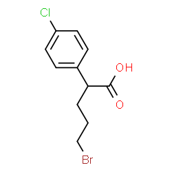 ChemSpider 2D Image | 5-Bromo-2-(4-chlorophenyl)pentanoic acid | C11H12BrClO2