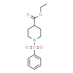 ChemSpider 2D Image | Ethyl 1-(phenylsulfonyl)-4-piperidinecarboxylate | C14H19NO4S