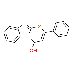 ChemSpider 2D Image | 2-Phenyl-4H-[1,3]thiazino[3,2-a]benzimidazol-4-ol | C16H12N2OS
