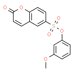 ChemSpider 2D Image | 3-Methoxyphenyl 2-oxo-2H-chromene-6-sulfonate | C16H12O6S