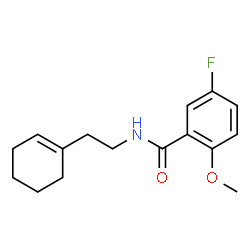 ChemSpider 2D Image | N-[2-(1-Cyclohexen-1-yl)ethyl]-5-fluoro-2-methoxybenzamide | C16H20FNO2