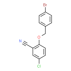 ChemSpider 2D Image | 2-[(4-Bromobenzyl)oxy]-5-chlorobenzonitrile | C14H9BrClNO