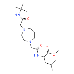 ChemSpider 2D Image | Methyl N-[(4-{2-[(2-methyl-2-propanyl)amino]-2-oxoethyl}-1,4-diazepan-1-yl)acetyl]leucinate | C20H38N4O4