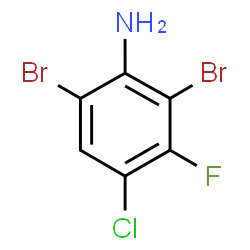 ChemSpider 2D Image | 2,6-Dibromo-4-chloro-3-fluoroaniline | C6H3Br2ClFN