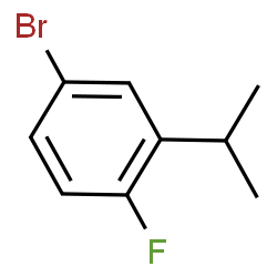 ChemSpider 2D Image | 4-Bromo-1-fluoro-2-isopropylbenzene | C9H10BrF