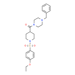 ChemSpider 2D Image | (4-Benzyl-1-piperazinyl){1-[(4-ethoxyphenyl)sulfonyl]-4-piperidinyl}methanone | C25H33N3O4S