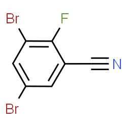 ChemSpider 2D Image | 3,5-Dibromo-2-fluorobenzonitrile | C7H2Br2FN