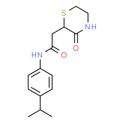 ChemSpider 2D Image | N-(4-Isopropylphenyl)-2-(3-oxo-2-thiomorpholinyl)acetamide | C15H20N2O2S