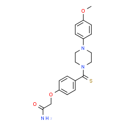 ChemSpider 2D Image | 2-(4-{[4-(4-Methoxyphenyl)piperazin-1-yl]carbothioyl}phenoxy)acetamide | C20H23N3O3S
