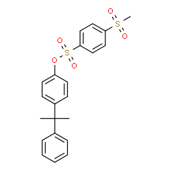 ChemSpider 2D Image | 4-(2-Phenyl-2-propanyl)phenyl 4-(methylsulfonyl)benzenesulfonate | C22H22O5S2