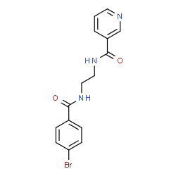 ChemSpider 2D Image | N-{2-[(4-Bromobenzoyl)amino]ethyl}nicotinamide | C15H14BrN3O2