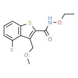 ChemSpider 2D Image | N-Ethoxy-4-fluoro-3-(methoxymethyl)-1-benzothiophene-2-carboxamide | C13H14FNO3S