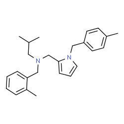 ChemSpider 2D Image | 2-Methyl-N-(2-methylbenzyl)-N-{[1-(4-methylbenzyl)-1H-pyrrol-2-yl]methyl}-1-propanamine | C25H32N2