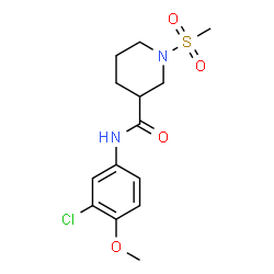 ChemSpider 2D Image | N-(3-Chloro-4-methoxyphenyl)-1-(methylsulfonyl)-3-piperidinecarboxamide | C14H19ClN2O4S