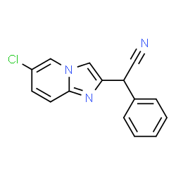 ChemSpider 2D Image | (6-Chloroimidazo[1,2-a]pyridin-2-yl)(phenyl)acetonitrile | C15H10ClN3