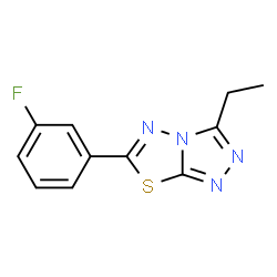 ChemSpider 2D Image | 3-Ethyl-6-(3-fluorophenyl)[1,2,4]triazolo[3,4-b][1,3,4]thiadiazole | C11H9FN4S